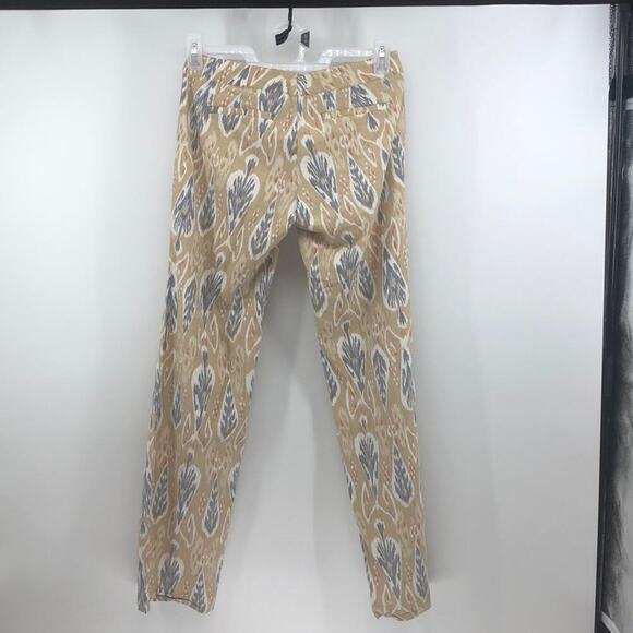 Carole Little pants bohemian linen blend summer vacation low rise wide leg sz 2 - Picture 5 of 7